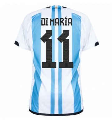 Argentyna Angel Di Maria #11 Koszulka Podstawowych MŚ 2022 Krótki Rękaw